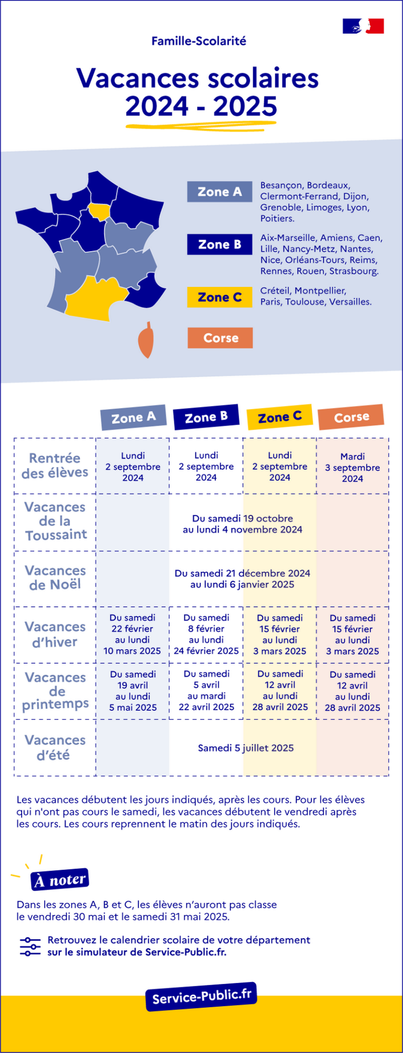 vacances scol 2024 2025